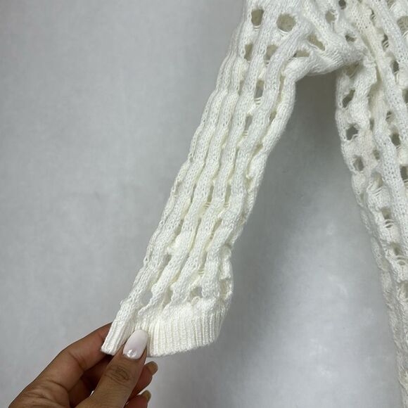 BASICS Cotton Open Stitch Crewneck pullover Sweater Sz PXXS - Picture 4 of 9